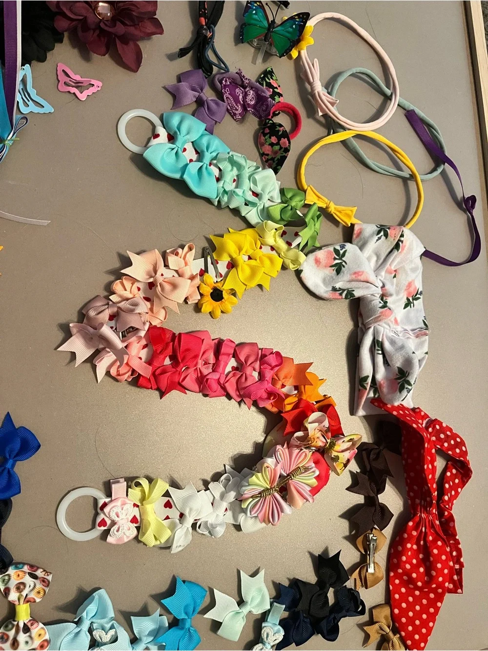 Assorted Decorative Hair Bows - Multi Color Pack